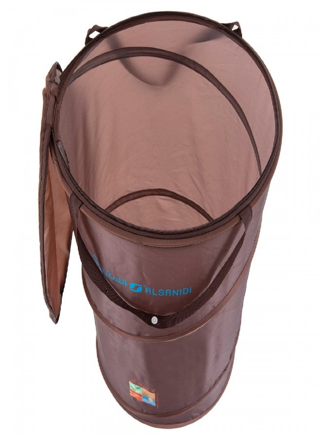 AL SANIDI Foldable Camping Trash Bin, Brown, Size 37*64 Cm  - Image 5