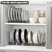 WUETOAYA Expandable Pots and Pans Organizer Rack Pot Lid Kitchen Cabinet Organizer Holder with 10 Adjustable Compartment Cookware Rack for Kitchen Cabinet Storage Black - Image 2