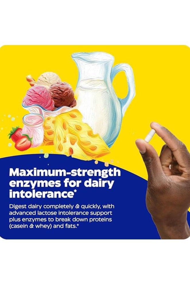 ENZYMEDICA Enzymedica Lacto – Maximum Strength Dairy Intolerance Relief | Lactase & Protease Enzymes | Eases Digestive Discomfort | 90 Capsules (90 Servings)  - Image 4