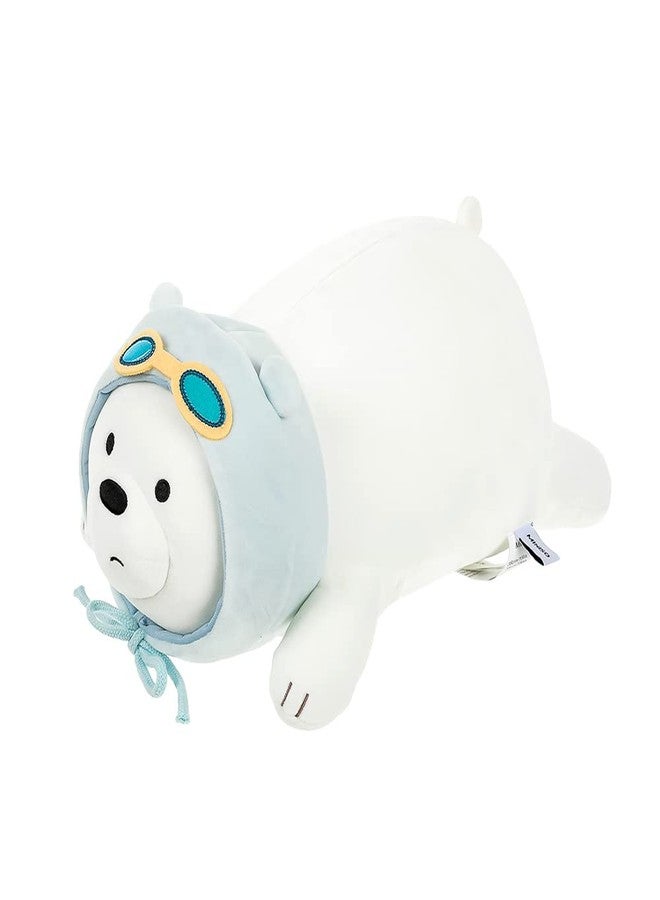 MINISO 15" We Bare Bears Stuffed Animals, Cuddle Lying Plush Ultrasoft Toy Hugging Throw Sleeping Plushies Toy Pillow for Boy Girl Kids Children Toddler Bedding Toys and Christmas(Ice Bear) - Image 2