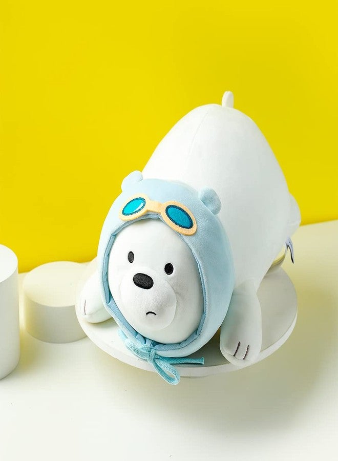 MINISO 15" We Bare Bears Stuffed Animals, Cuddle Lying Plush Ultrasoft Toy Hugging Throw Sleeping Plushies Toy Pillow for Boy Girl Kids Children Toddler Bedding Toys and Christmas(Ice Bear) - Image 4