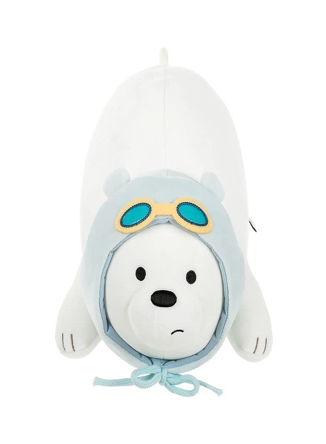MINISO 15" We Bare Bears Stuffed Animals, Cuddle Lying Plush Ultrasoft Toy Hugging Throw Sleeping Plushies Toy Pillow for Boy Girl Kids Children Toddler Bedding Toys and Christmas(Ice Bear) - Image 1