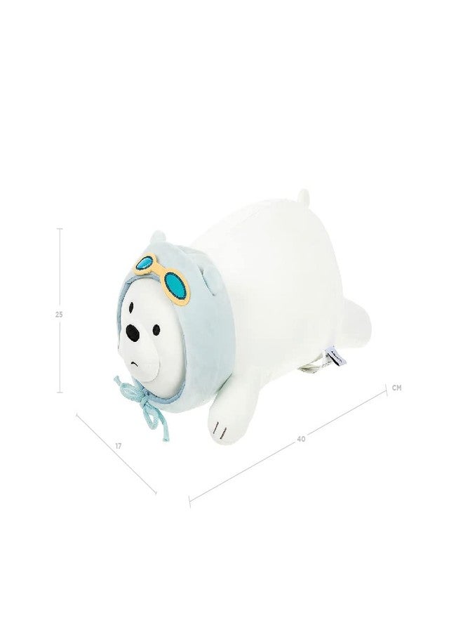 MINISO 15" We Bare Bears Stuffed Animals, Cuddle Lying Plush Ultrasoft Toy Hugging Throw Sleeping Plushies Toy Pillow for Boy Girl Kids Children Toddler Bedding Toys and Christmas(Ice Bear) - Image 5