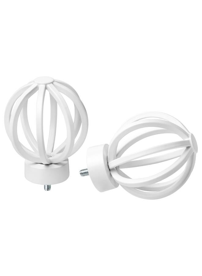 Zaboon Finials, 1 Pair, White - Image 1