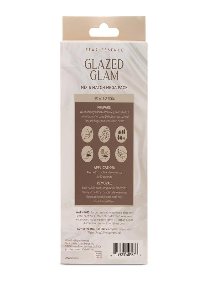 Pearlessence 48pc Glazed Glam Med Oval Press On Nails - Image 2