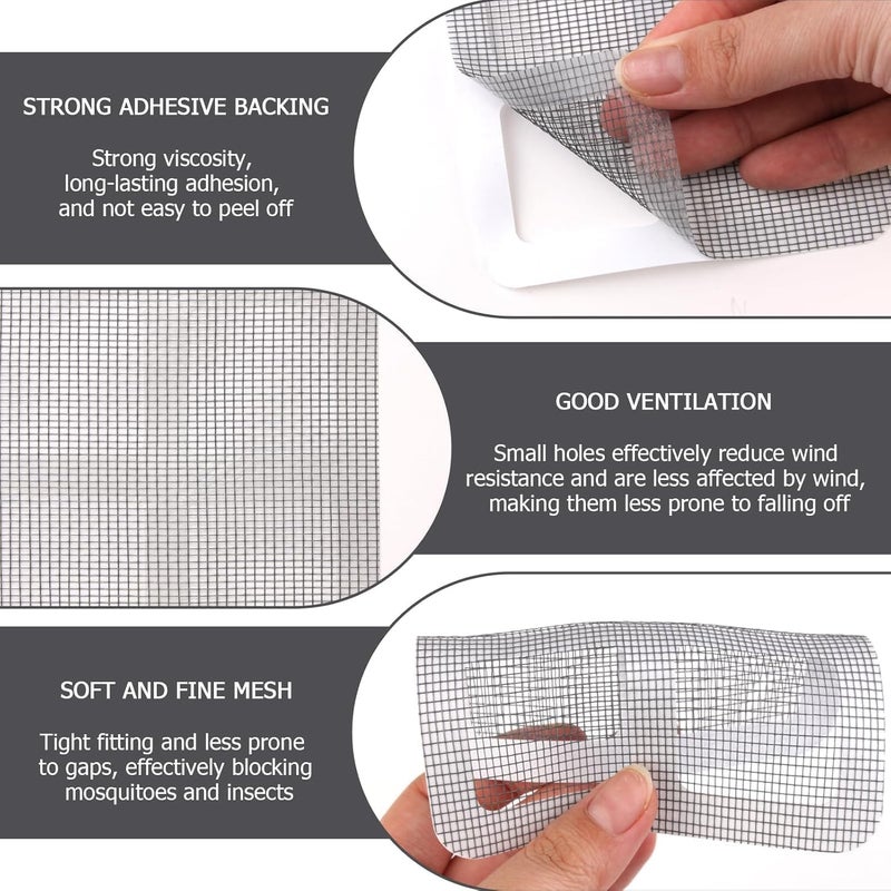 RECLUSE 20 Pcs Square Drain Strainer Shower Hair Catcher Disposable Shower Drain Mesh Sticker Sink Strainer Sticker, Hair Catcher, Hair Sewer Stickers for Bathroom, Laundry Room, Bathtub, Kitchen Sink - Image 3