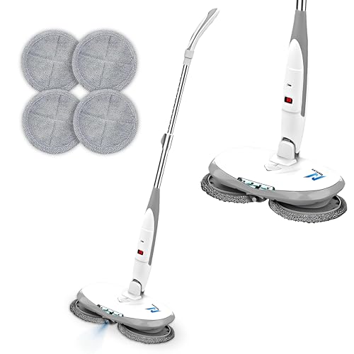 NexLev Cordless Spin Mop|50 Min Runtime|2 Extra Mop Pads | Type C | For Home Kitchen & Office Use | Water Spray Function|Self Propelling|Mopping for All Floor Types|LED for Corners and Underbed|SPM-01 - Image 1