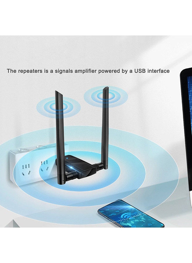 USB 300Mbps 2.4G Wireless Repeaters WIFI Expander Signals Boosters Enhancer