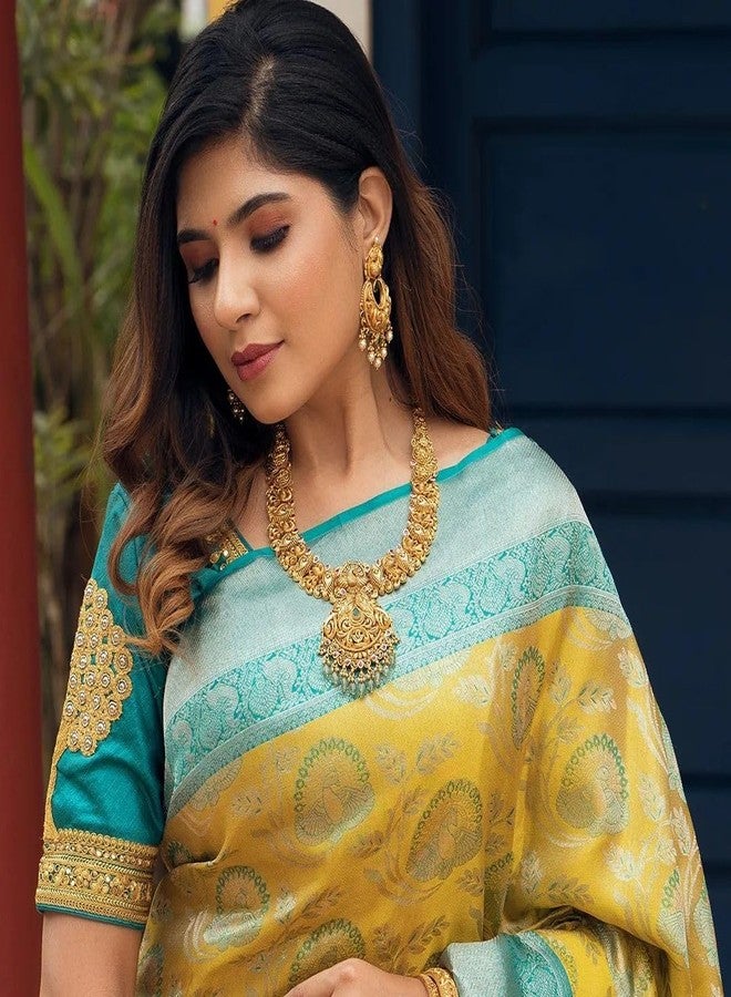 Avantika Fashion Women's Kanjivaram Soft Pure Silk Banarasi Sarees With Blouse Piece - Image 3