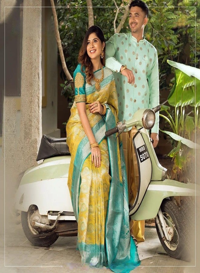Avantika Fashion Women's Kanjivaram Soft Pure Silk Banarasi Sarees With Blouse Piece - Image 4