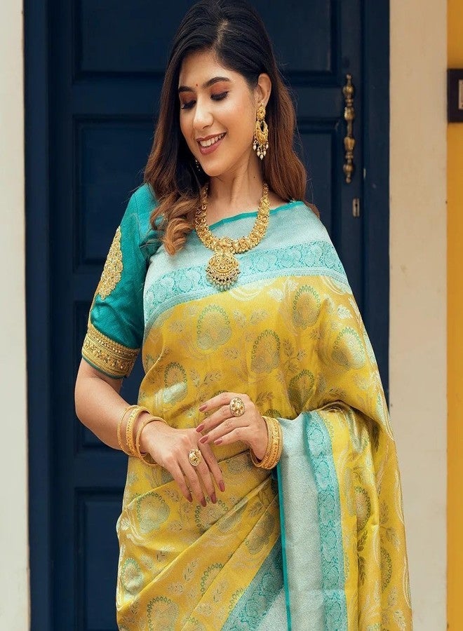 Avantika Fashion Women's Kanjivaram Soft Pure Silk Banarasi Sarees With Blouse Piece - Image 2
