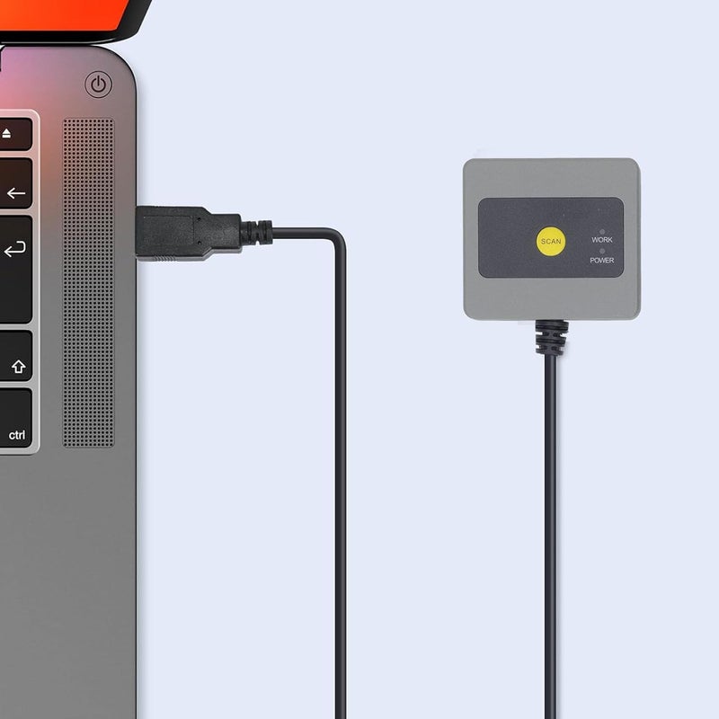 ماسح باركود مضمن، محرك مسح باركود مثبت ثابت بواجهة USB EP2300 مع مسح تلقائي لرموز الباركود أحادية وثنائية الأبعاد وQR - Image 3