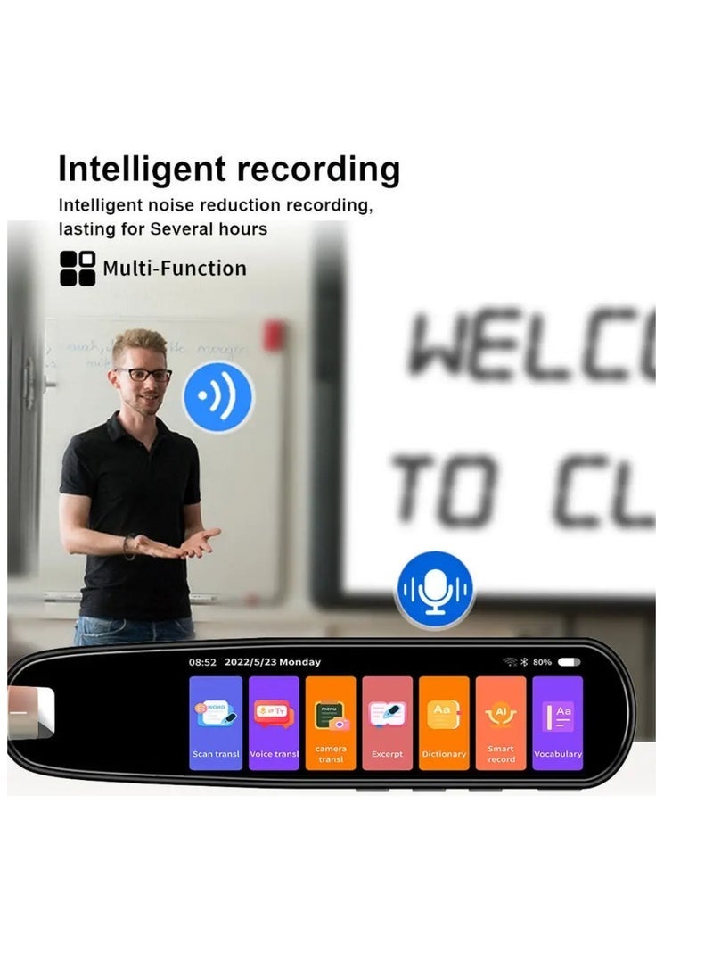 ELTRAZONE Translator Pen Scanner Pen 134 Language Translator Device 3.38 Inch Full Touch IPS Screen OCR Text To Speech Image Scanner To Text Wifi Wireless Reading Pen With Camera And Speaker For Dyslexia 9 Language Offline Translator With 8GB Internal Storage Translation Pen Black - Image 5