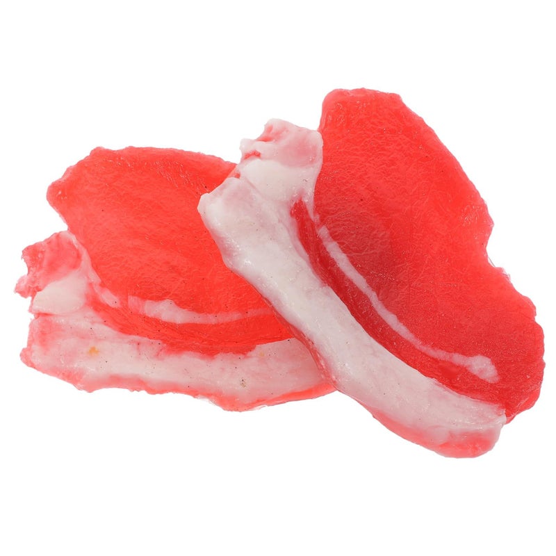 Realistic Pork Ornament 2 Pcs Faux Meat Props Home Decor - Image 2