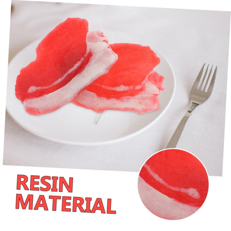 Realistic Pork Ornament 2 Pcs Faux Meat Props Home Decor - Image 4