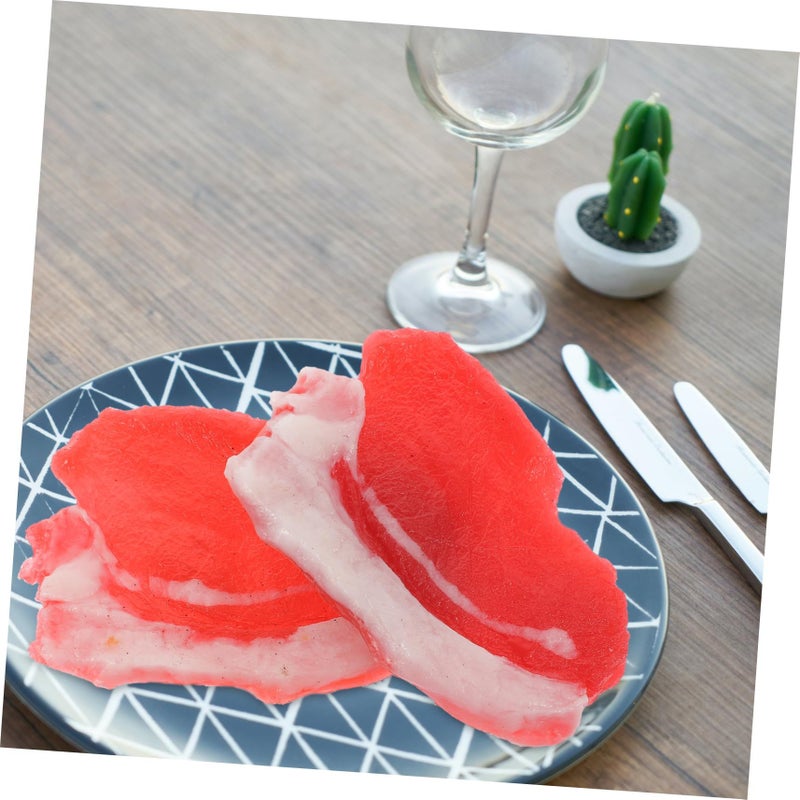 Realistic Pork Ornament 2 Pcs Faux Meat Props Home Decor - Image 5