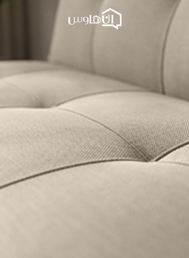 In-House Sandi | 3-Seater Sofabed 2 In 1 Upholstered In Linen 30x177x107 cm- Light Beige - Image 3