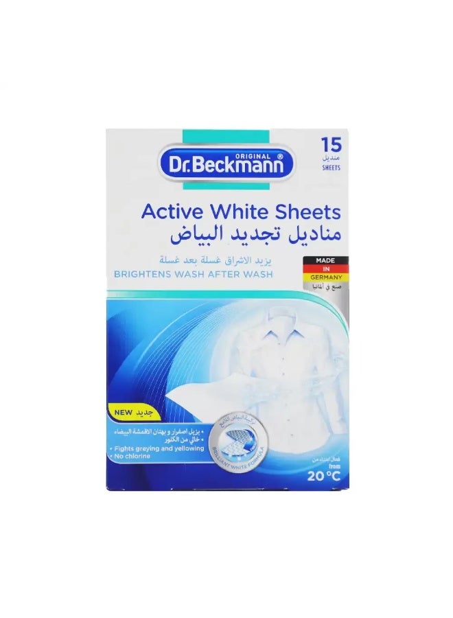 Dr. Beckmann Dr.Beckmann Active White Sheets Brighten Wash with Brilliant Formula- 15 sheets  - Image 1