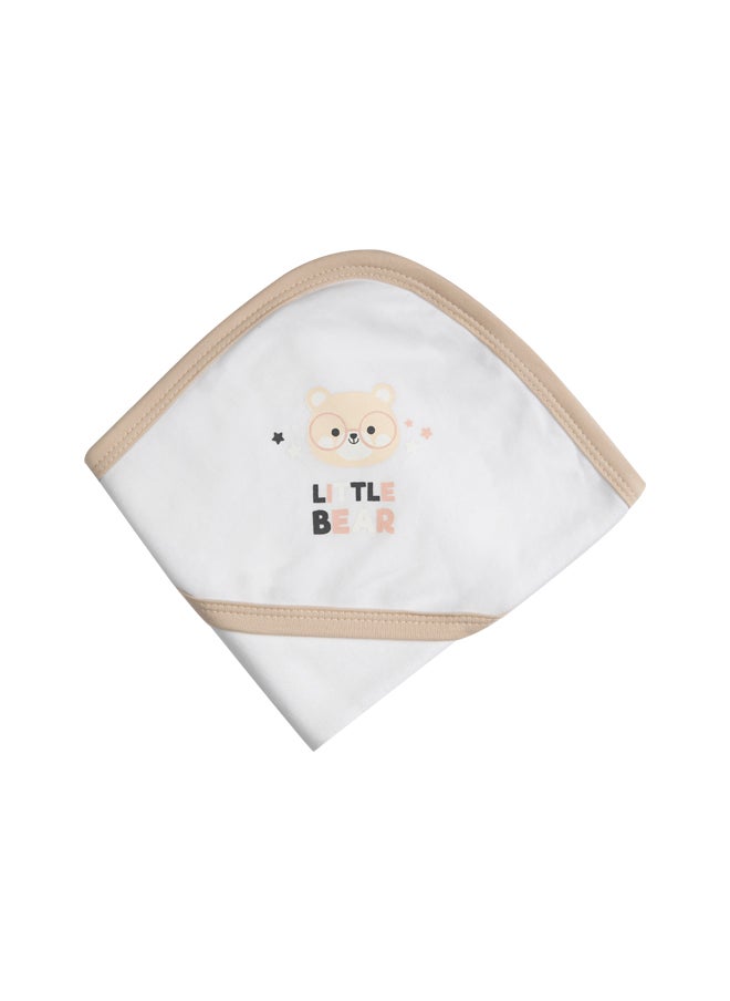 Babies Basic 100% Cotton Blanket, Receiving Blanket For New Born, 75*75Cm , Brown  - Image 3