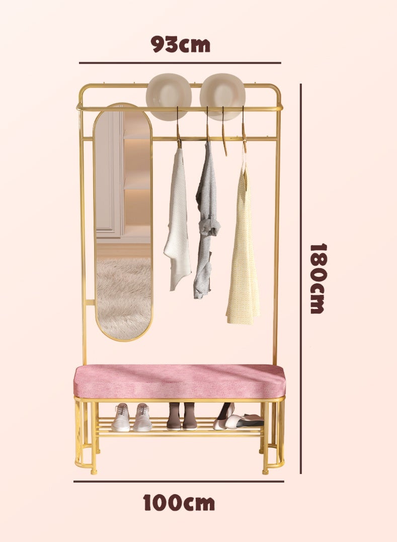 Zeno Modern Simple Coat Rack, Multifunctional Vertical Clothes Hanger,Hall Tree Shoe Rack for Entryway, Easy Assembly - Image 5