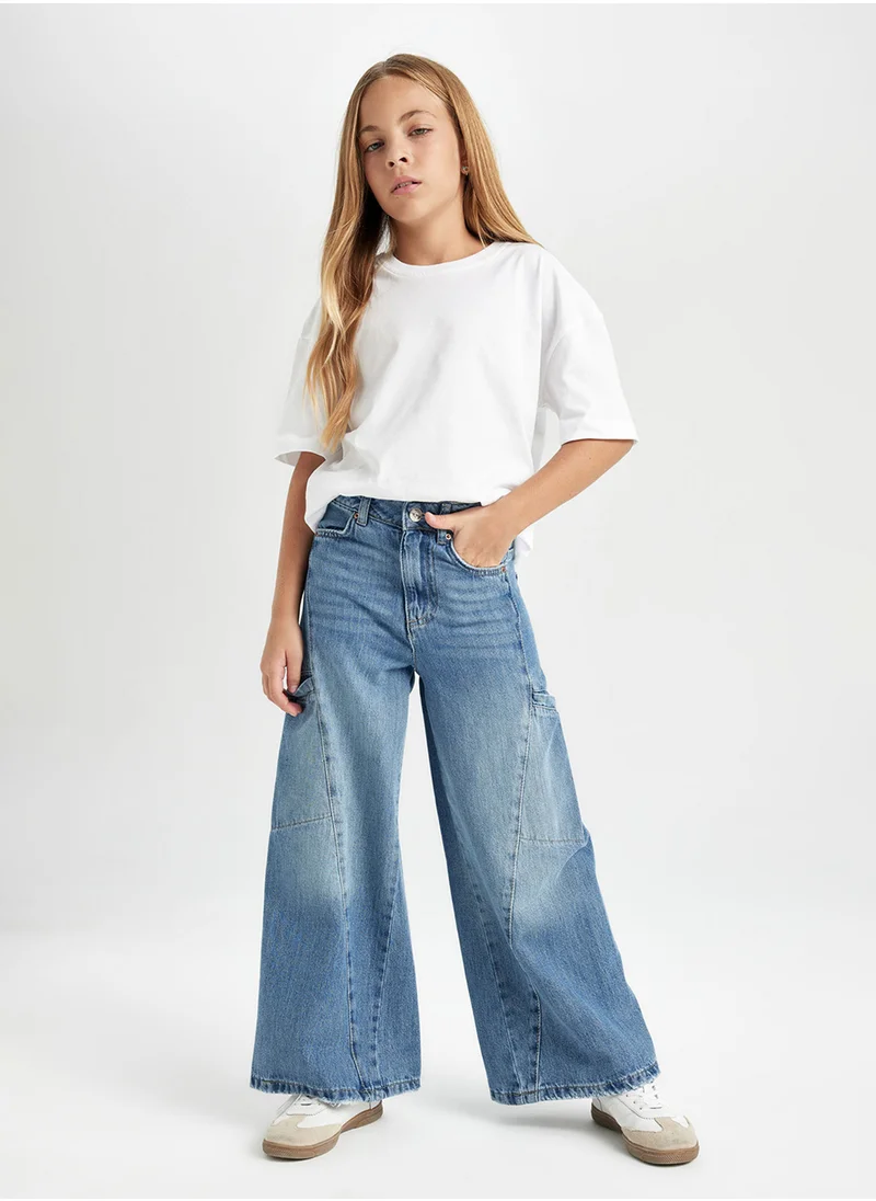 DeFacto Wide Leg Cargo Pocket Baggy Jeans