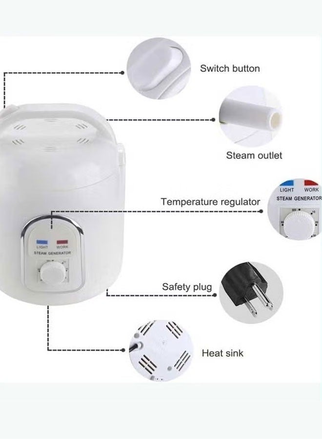 جهاز بخار ساونا محمول، جهاز بخار محمول بسعة 1.5 لتر، مولد بخار متطور، جهاز سبا مع شاشة عرض مؤقت، صندوق أعشاب للساونا البخارية، دش سبا منزلي، استرخاء الجسم، تجميل الوجه - Image 4