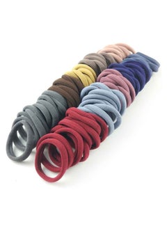 KHAJUL 100 Thick Hair Ties for Women, Ponytail Holders for Women Men and Girls (Multicolor)  - Image 1