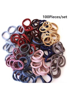 KHAJUL 100 Thick Hair Ties for Women, Ponytail Holders for Women Men and Girls (Multicolor)  - Image 3