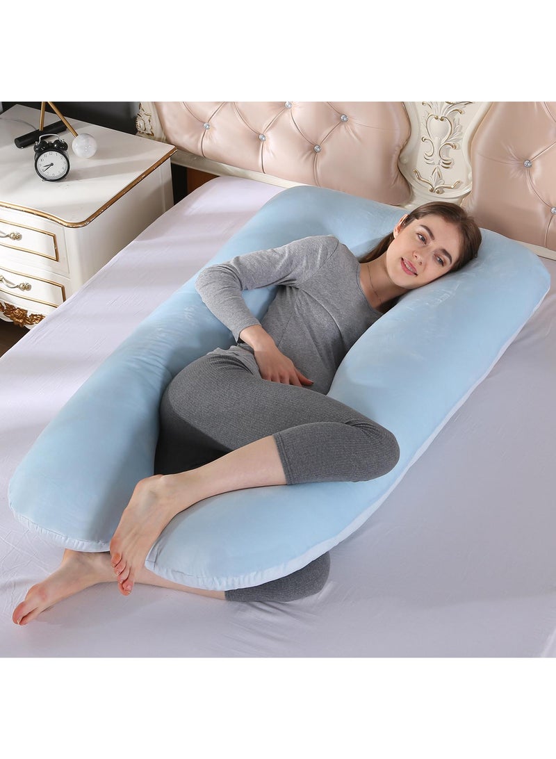 U-Shaped Full Body Pregnancy Crystal Velvet Pillow Cover 70x130cm - Image 3