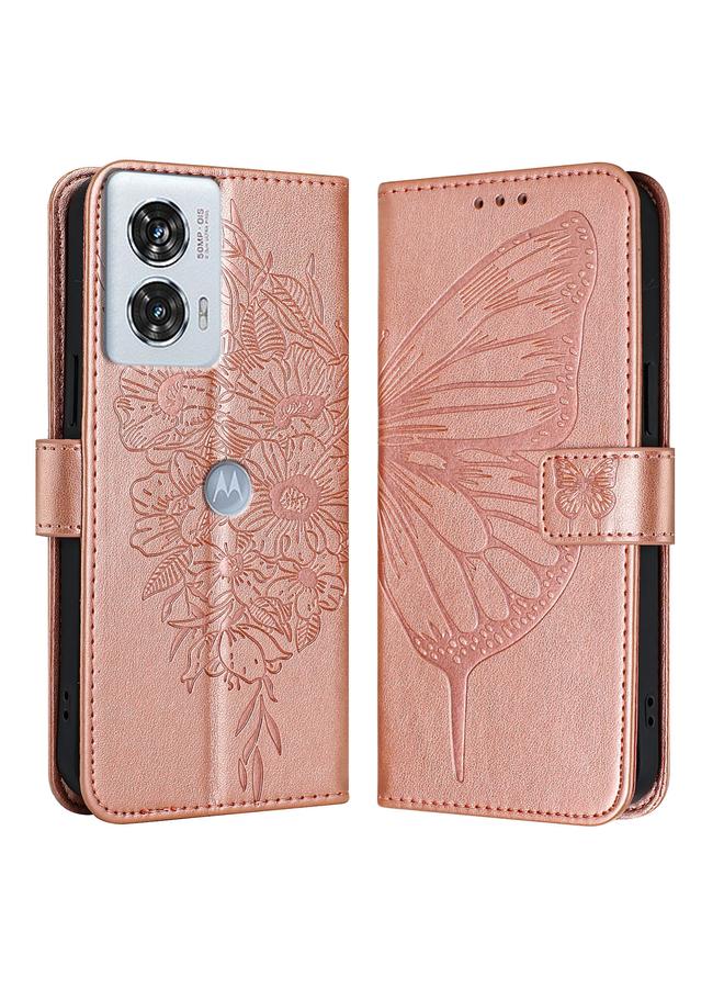 S-TOP Case For Motorola Edge 50 Fusion Embossed Butterfly Leather Phone Case - Image 2