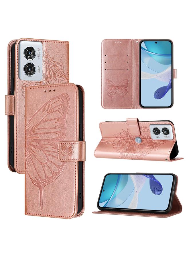 S-TOP Case For Motorola Edge 50 Fusion Embossed Butterfly Leather Phone Case - Image 1
