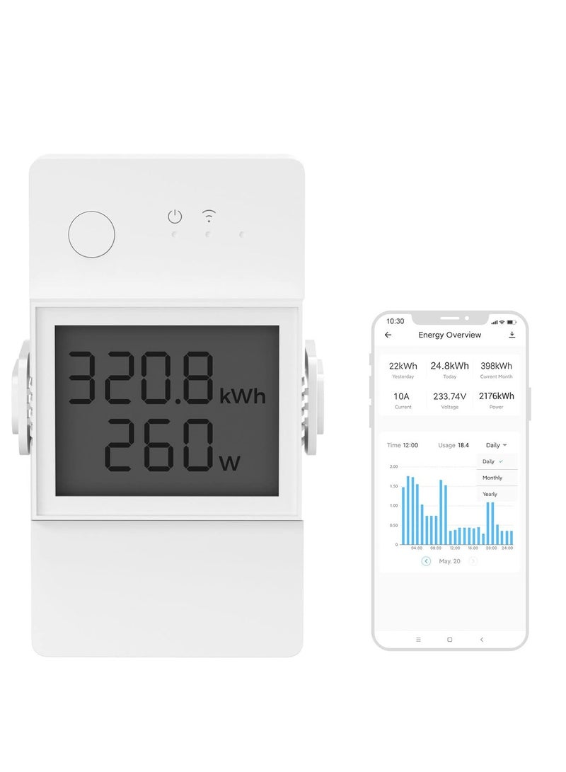 SONOFF SONOFF POWR320D Elite 20A WiFi Smart WiFi Wireless Light Switch with Energy Monitoring, Universal DIY Module for Smart Home Automation, Works with Amazon Alexa & Google Home, No Hub Required - Image 1