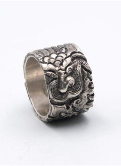 925 Sterling Silver Engraved Dragon Ring Antique Handcrafted in Nepal (20 grams) - pzsku/Z464B95B82D35AA427781Z/45/_/1721196936/a03e89ca-135a-4bb7-8280-979fb7f0d03a