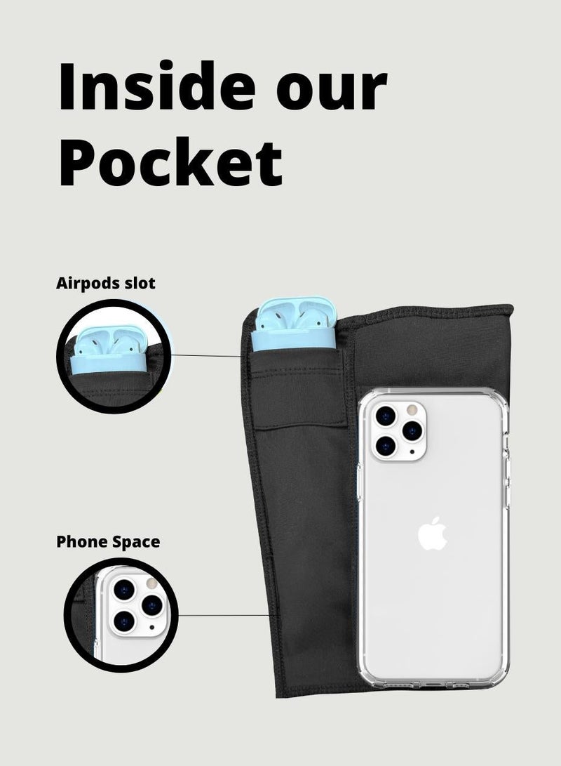 Moveletix Women's High-Waisted Running Shorts with Pocket Airpod - Image 3