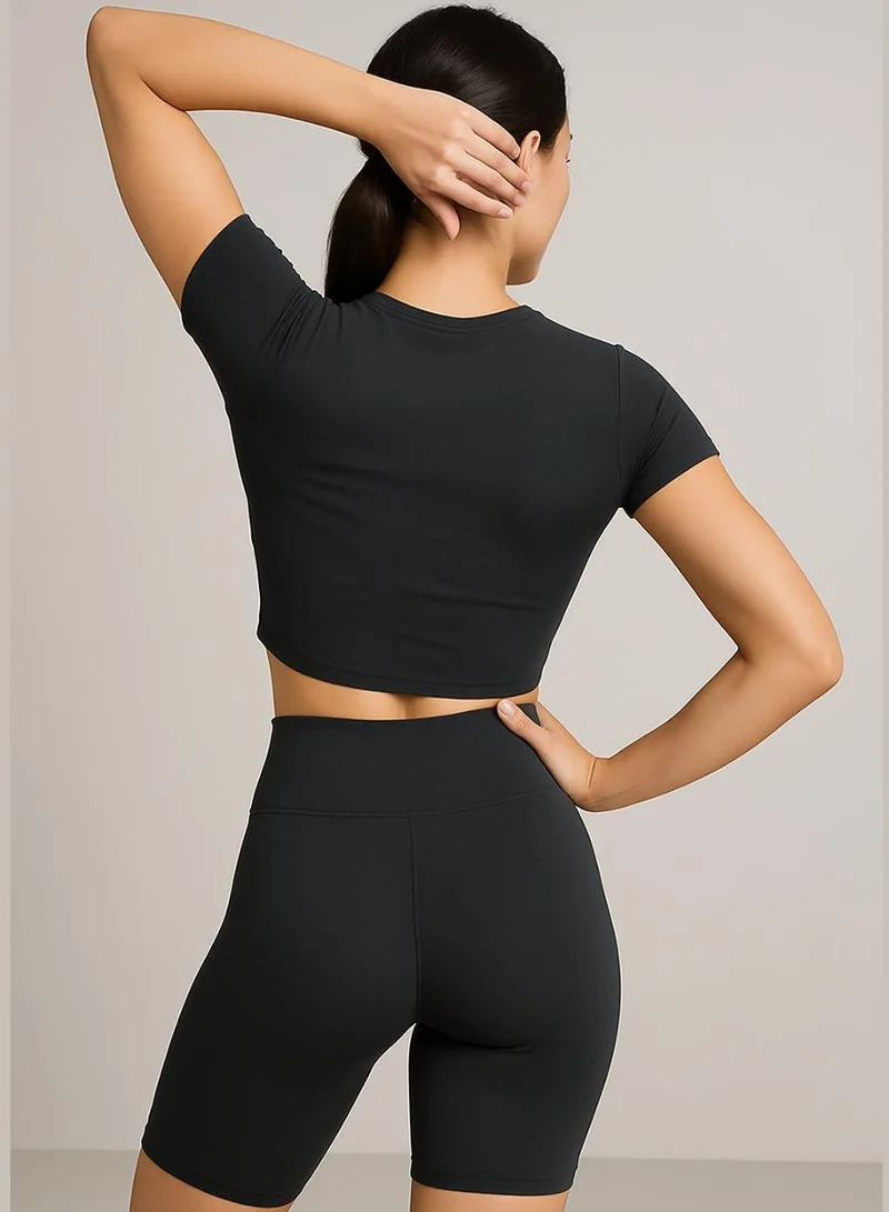 Moveletix  Women's High-Waisted Running Shorts with Pocket Airpod for Women | Best Price UAE