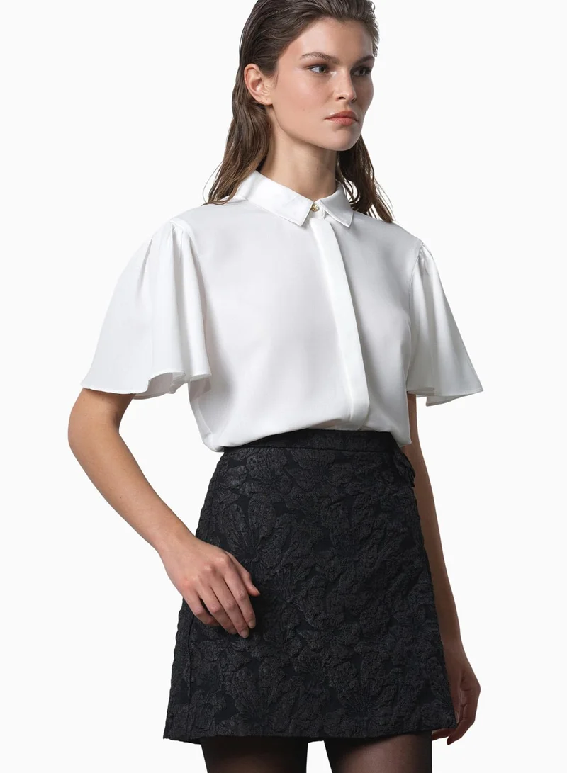 French Connection Blackout Sharon Jacquard Mini Skirt for Women | Best Price UAE