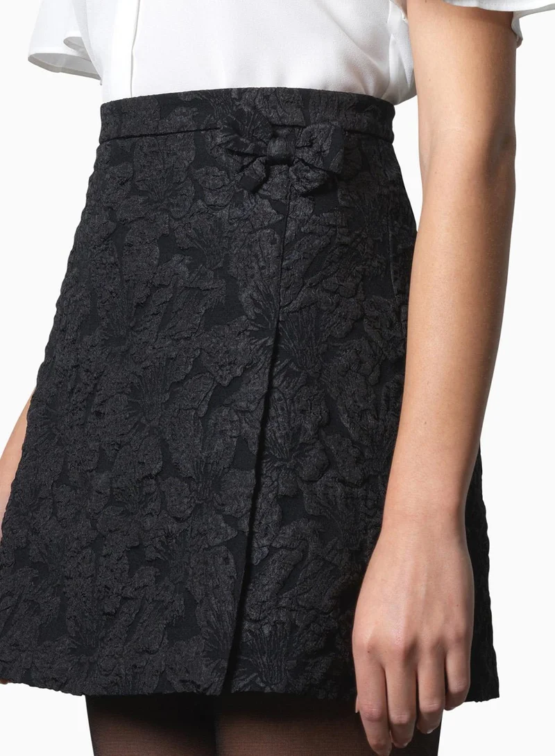French Connection Blackout Sharon Jacquard Mini Skirt for Women | Best Price UAE