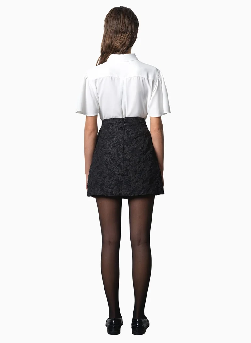 French Connection Blackout Sharon Jacquard Mini Skirt for Women | Best Price UAE