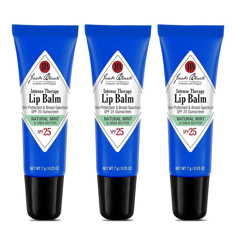 Jack Black Intense Therapy Lip Balm - Jack Black Lip Balm SPF 25 Sunscreen, SPF Lip Balm for Chapped Lips, Lip Sunscreen, Lip SPF, Lip Moisturizer for Dry Lips, Lip Balm with SPF, Lip Protection