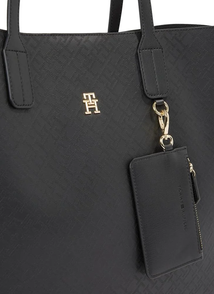 TOMMY HILFIGER Logo Detail Zip Over Tote