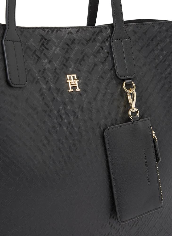 TOMMY HILFIGER Logo Detail Zip Over Tote  - Image 3