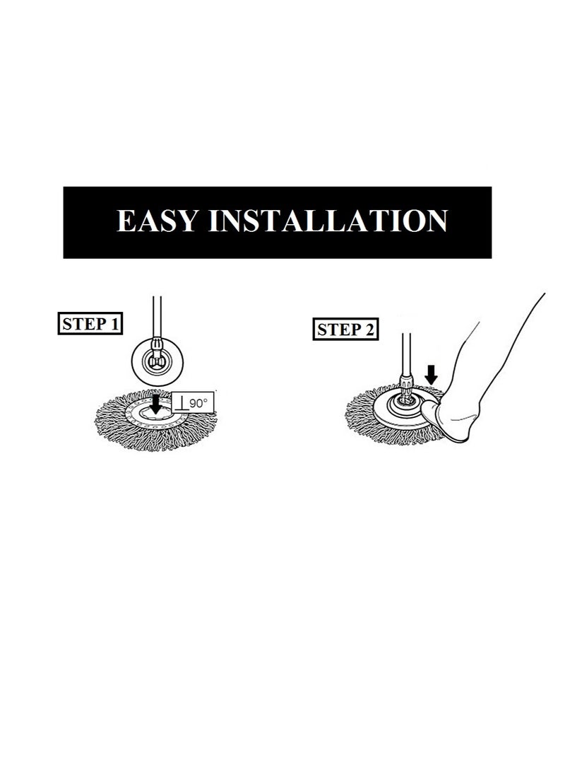 MAMATOONS - 4PCS Microfiber Replacement Mop Heads 360 Degree Spin Mop Heads Round Shape Standard Size Mop Heads - Image 1