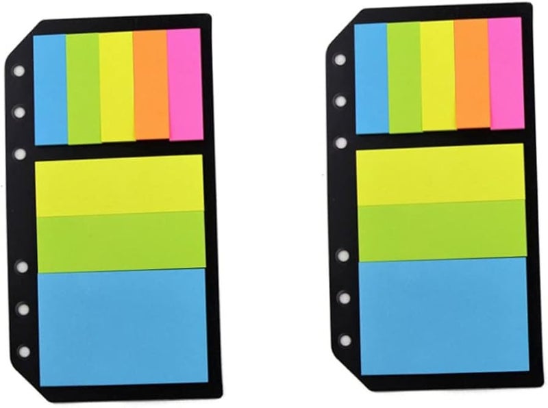 علامات صفحات متعددة الألوان متوسطة الحجم ذاتية اللصق، ألسنة لاصقة قابلة لإعادة الوضع لتنظيم الملاحظات - Image 2