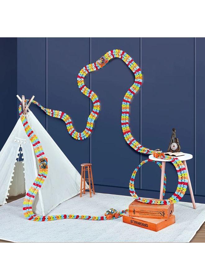 Multi Color 188PCS DIY Electric Track Car Set Stick On Hangable Birthday Gift - Image 3