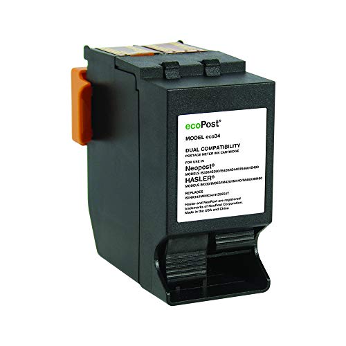 Clover ecoPost Brand Remanufactered Postage Meter Cartridge Replacement for Quadient Hasler ISINK34 IMINK34 4135554T ININK67 Red - Image 3