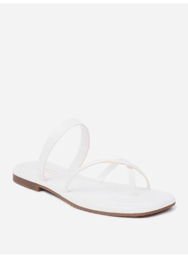 GNIST GNIST Cross Toe Strappy Flat Sandals