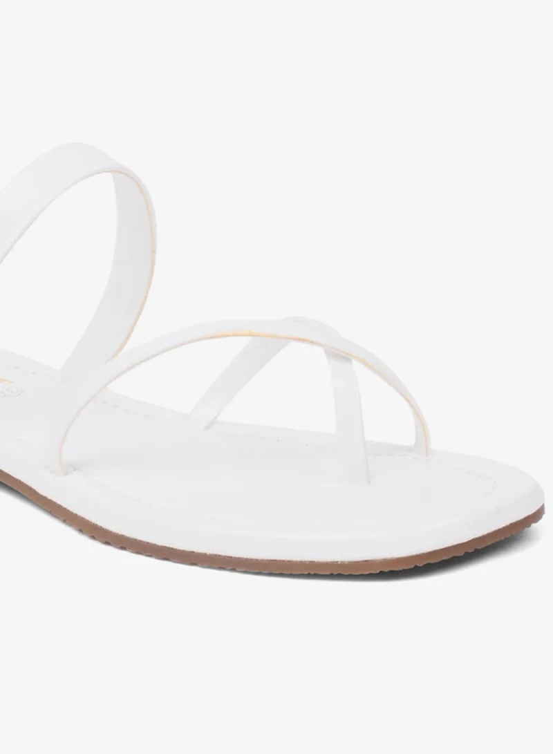 GNIST Cross Toe Strappy Flat Sandals