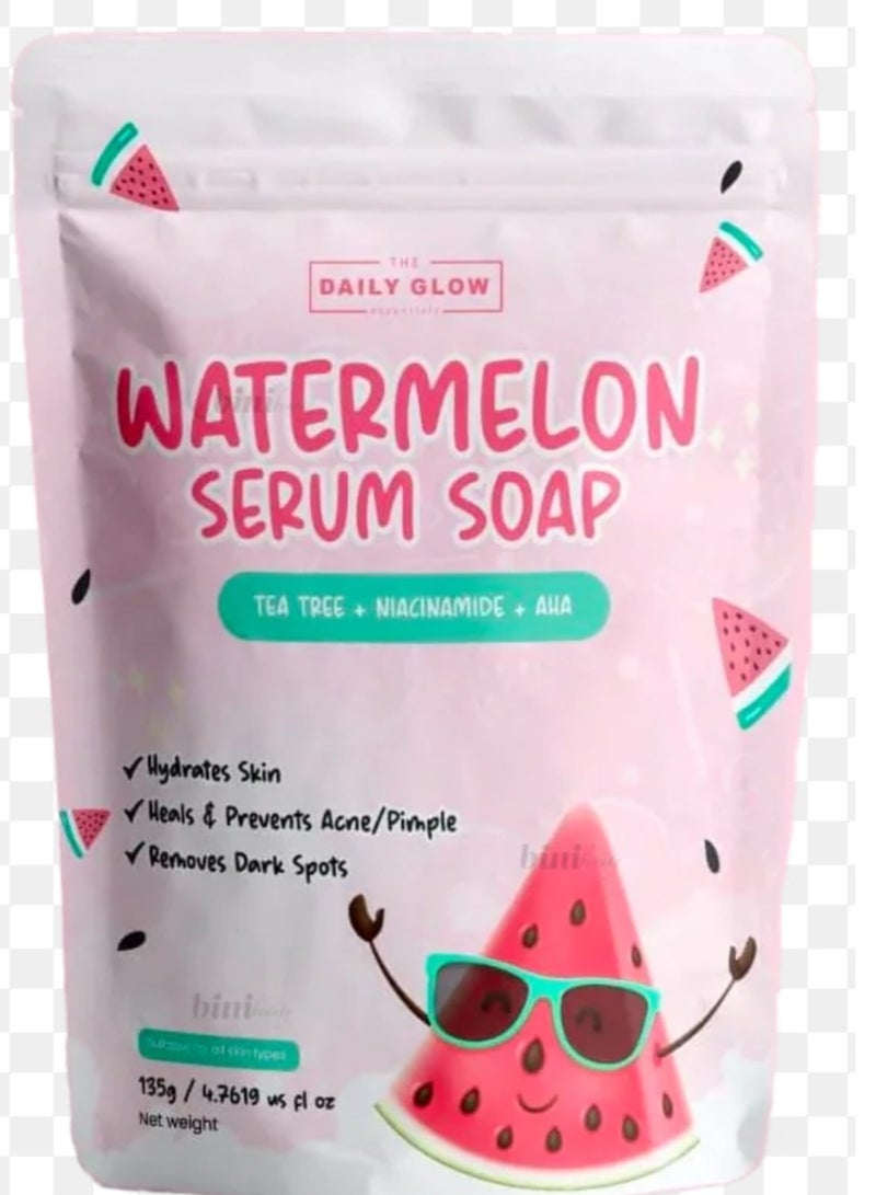 THE DAILY GLOW WATERMELON SERUM SOAP/TEA TREE+NIACINAMIDE+AHA/135G - Image 1