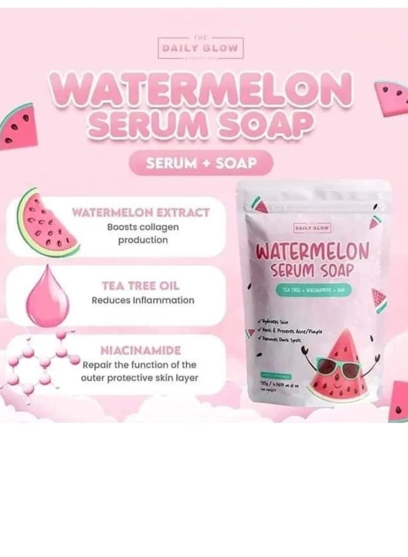 THE DAILY GLOW WATERMELON SERUM SOAP/TEA TREE+NIACINAMIDE+AHA/135G - Image 3