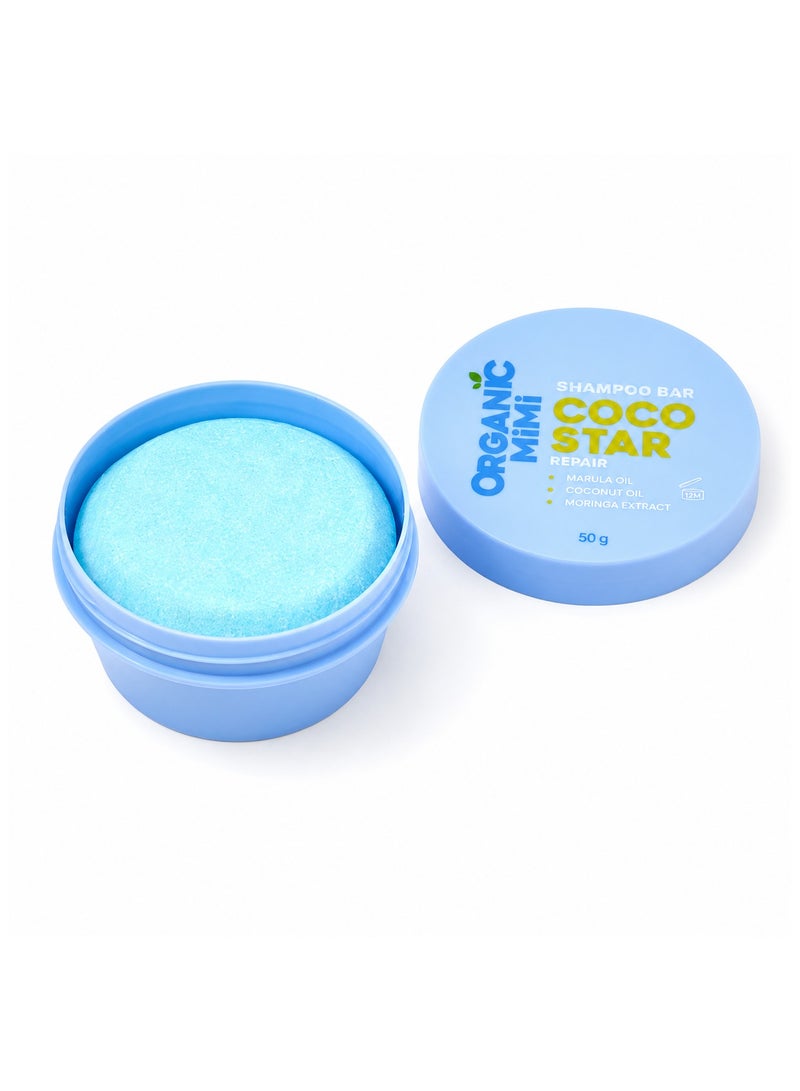 Organic Mimi Coco Star Repair Shampoo Bar 50g - Image 2